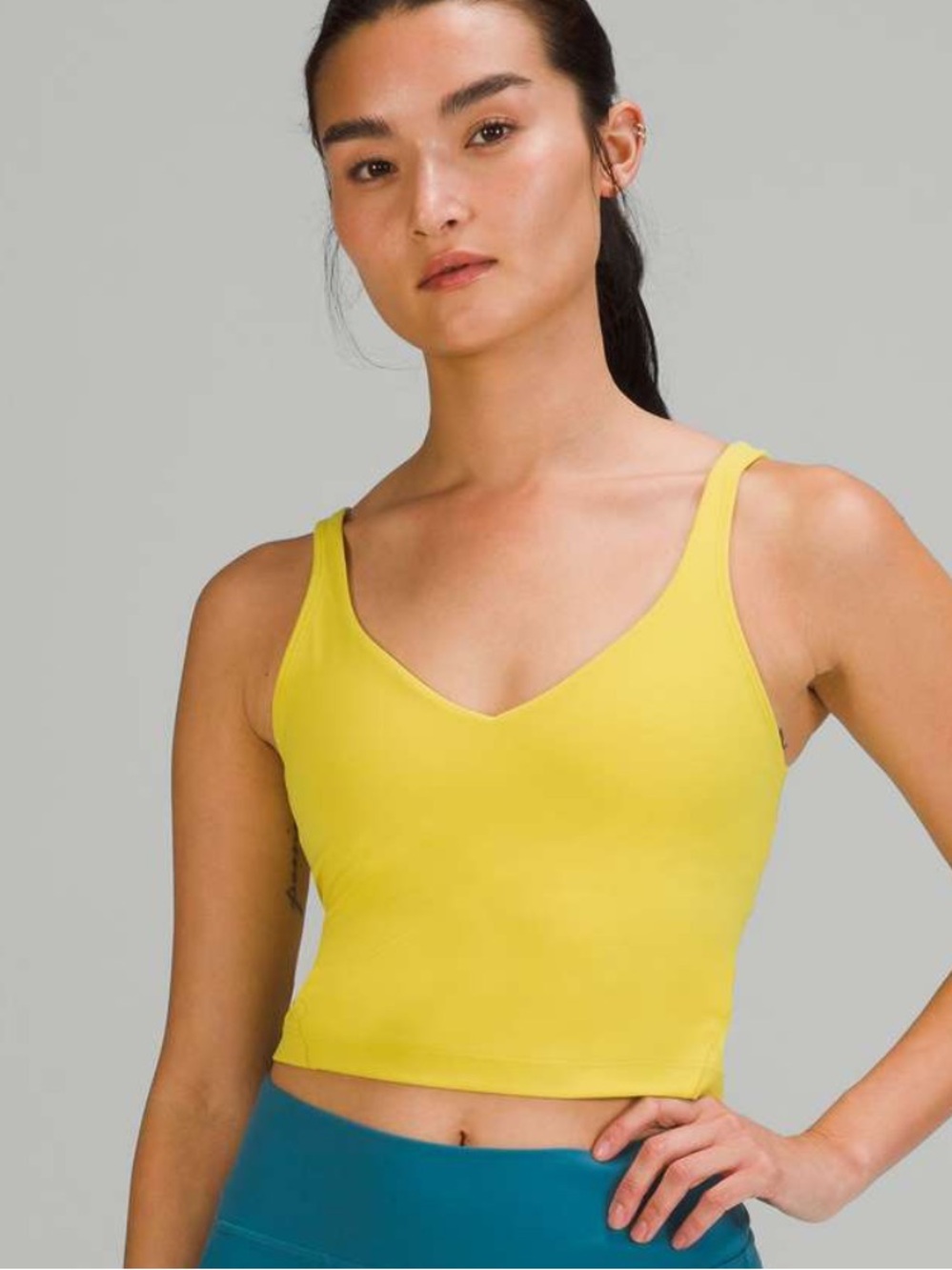 Lululemon mustard yellow align tank size 10